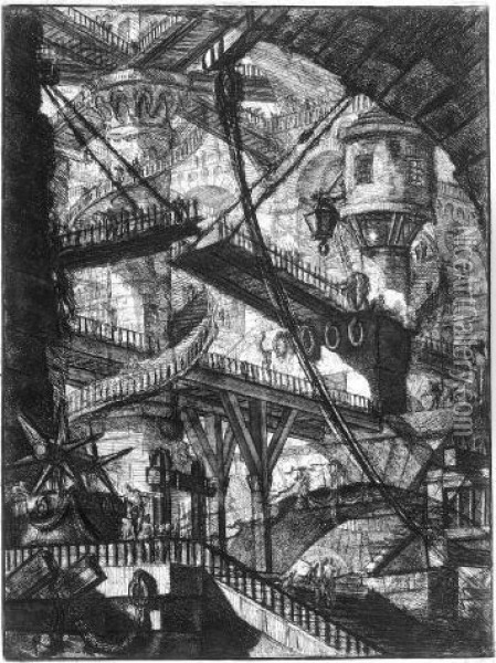 Carceri D'invenzione Oil Painting - Giovanni Battista Piranesi