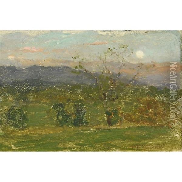 Colline Oil Painting - Pietro Fragiacomo