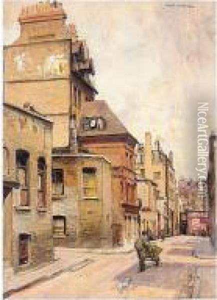 Oxbridge Street, Notting Hill Gate Oil Painting - Frank Lewis Emanuel