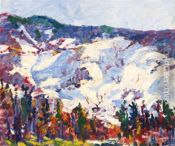 Snowy Mountains Oil Painting - Selden Connor Gile