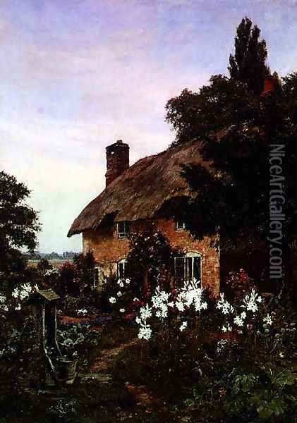 Cottage Lilies, 1911 Oil Painting - Edward Wilkins Waite
