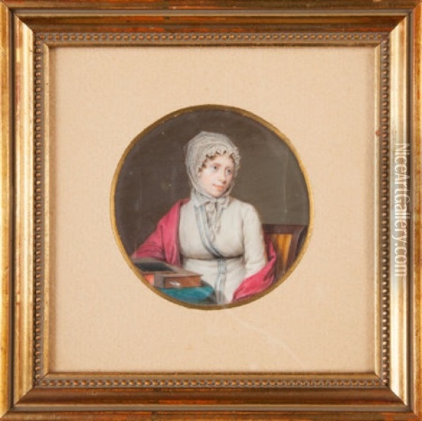 Portrait Of Theodora-helene-elisabeth Tronchin Oil Painting - Louis Ami Arlaud-Jurine