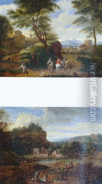 Paysage Anime Oil Painting - Adriaen Frans Boudewyns the Elder