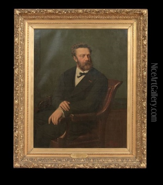 Portrait Of Chretien Dansaert Oil Painting - Julius Josephus Gaspard Starck