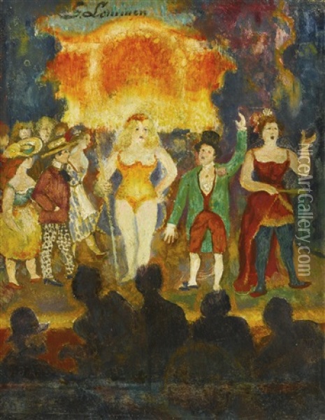 Scene De Revue Oil Painting - Georges Lemmen