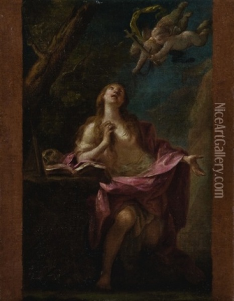 Maddalena Oil Painting - Giovan Gioseffo dal Sole