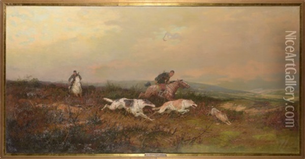 La Chasse Aux Lievres Oil Painting - Efim A. Tikhmenev