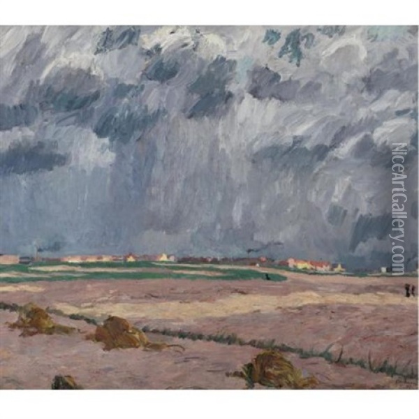 View Of Lankwitz And Marienfelde Or Spring Near Sudende Oil Painting - Max Beckmann
