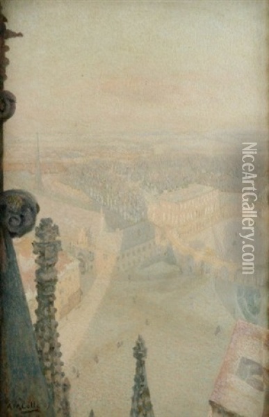 Vue Sur Nancy Oil Painting - Michel Auguste Colle