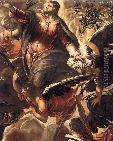 The Ascension (detail 2) Oil Painting - Jacopo Tintoretto (Robusti)