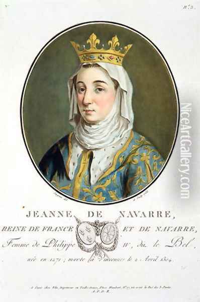 Portrait of Jeanne de Navarre 1271-1304, 1788 Oil Painting - Antoine Louis Francois Sergent-Marceau