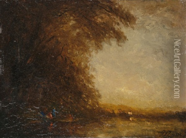 Am Waldrand Oil Painting - Jules Dupre