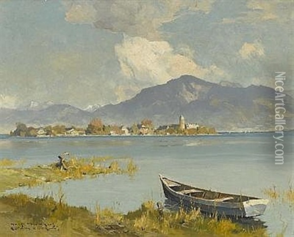 Fraueninsel, Chiemsee Oil Painting - Hans Maurus