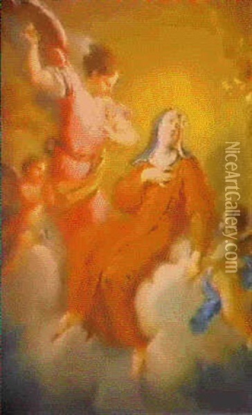 Estasi Di Santa Teresa Oil Painting - Jacopo Amigoni