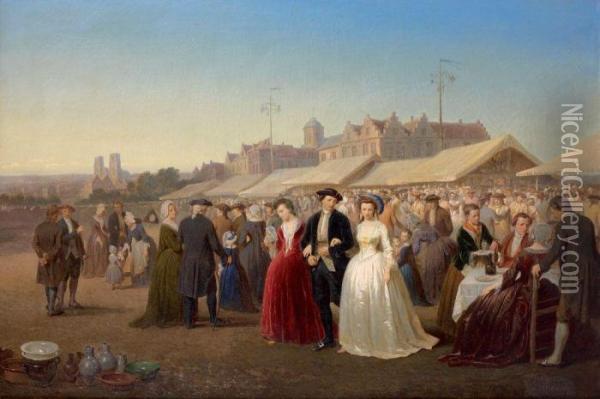 La Kermesse Oil Painting - Henri De Pratere