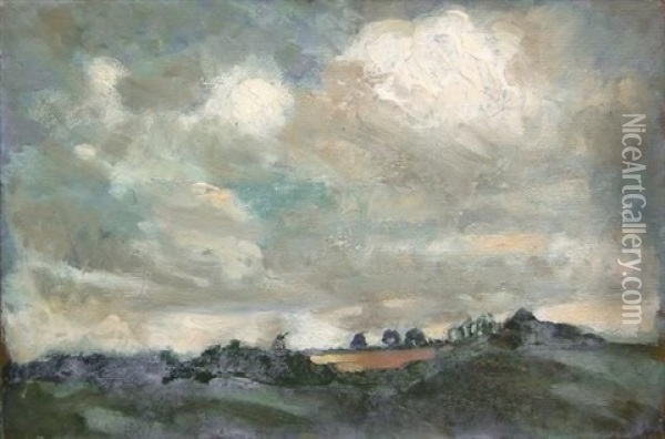 Grey Skies Oil Painting - John Henry Amshewitz