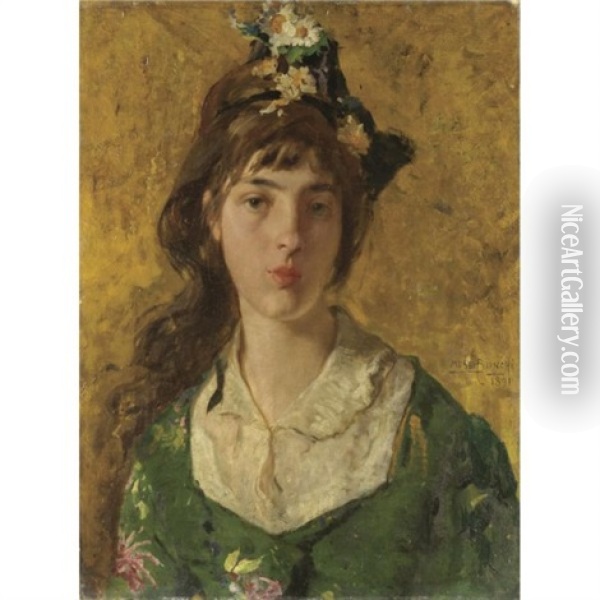 Ritratto Di Margherita Oil Painting - Mose di Giosue Bianchi