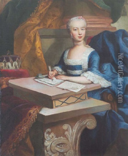 Erzherzogin Maria Josepha Von Osterreich Oil Painting - Martin van Meytens the Younger