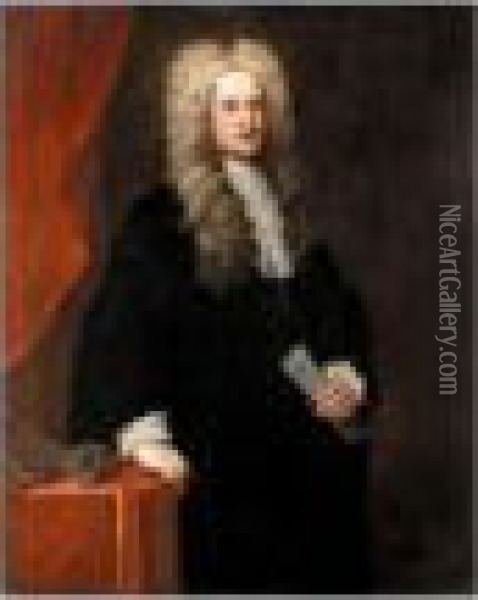 Portrait Of John Willes, Chief Justice Of Chester Oil Painting - Charles Jervas