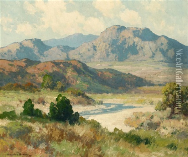 Riverbed, San Diego Landscape Oil Painting - Maurice Braun