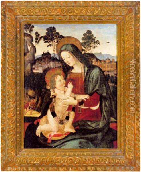 Madonna Mit Kind, Madonna Con Il Bambino Oil Painting - Bernardino Betti Pinturicchio