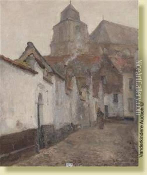 Ruelle Animee Oil Painting - Gaston Haustrate