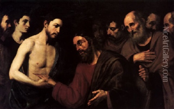 The Incredulity Of Saint Thomas Oil Painting - Pietro (Monrealese) Novelli