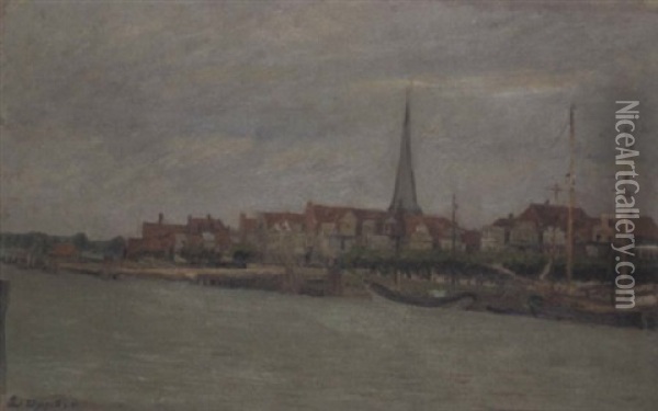 Alter Hafen Von Travemunde Oil Painting - Ernst Oppler