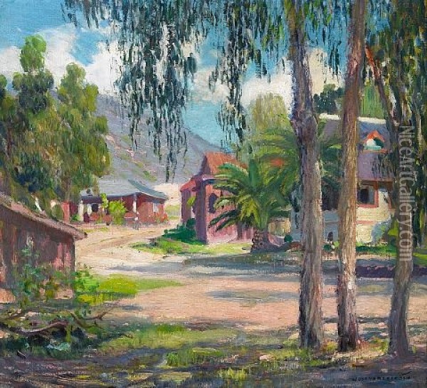 Laguna Village (corner Of Laguna Avenue And Glenneyre Street) Oil Painting - Joseph Kleitsch