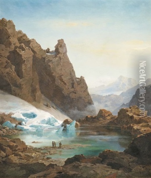 Im Riesengebirge Oil Painting - Joseph Brunner