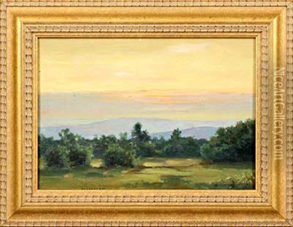 Abendstimmung Im Taunus Oil Painting - Nelson Gray Kinsley