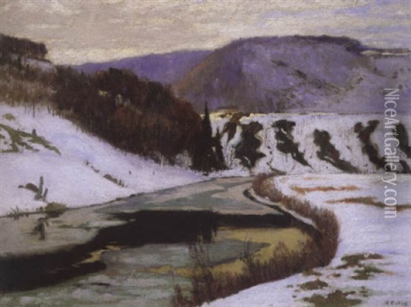 North River At Piedmont Oil Painting - Maurice Galbraith Cullen