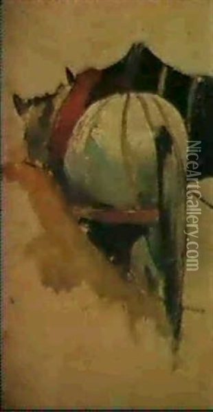 Studio Di Cavalli Oil Painting - Giovanni Fattori