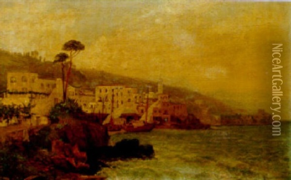 The Bay Of Naples Oil Painting - Joseph Paul Pettitt