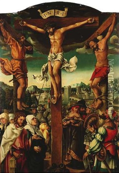 Die Kreuzigung Christi Oil Painting - Joerg Breu the Elder