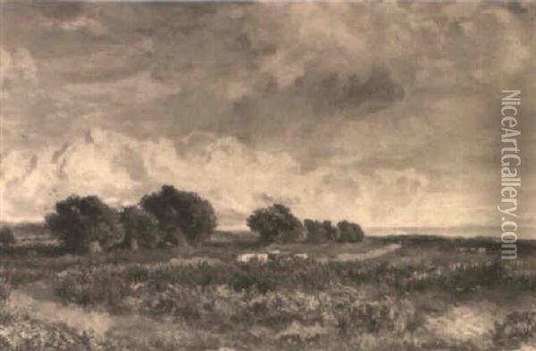 Lymington Common, Hampshire Oil Painting - Thomas (Tom) Collier