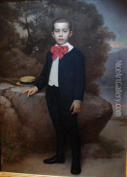 Jeune Homme Oil Painting - Auguste Raynaud