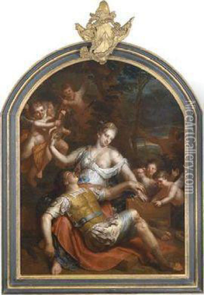 Rinaldo And Armida Oil Painting - Gerard Hoet