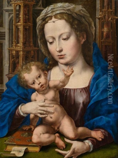 Maria Mit Kind Oil Painting - Jan Gossaert