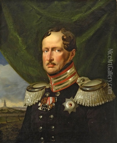 Bildnis Konig Friedrich Wilhelms Iii. Von Preusen Oil Painting - Franz Krueger