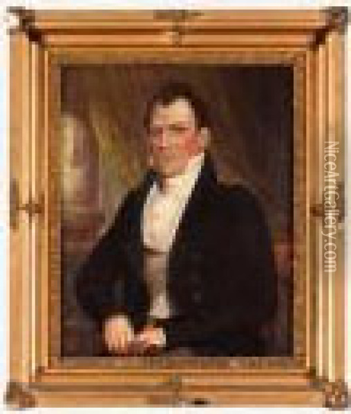 Portrait Of A Gentleman, Possibly William H. Harrison Oil Painting - Robert Street