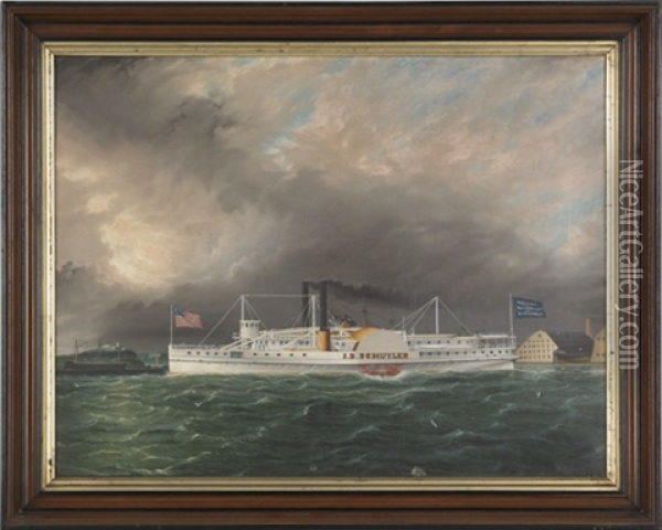 Ship Portrait Of The American Side Wheeler, 