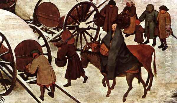 The Census at Bethlehem (detail) 3 Oil Painting - Pieter the Elder Bruegel