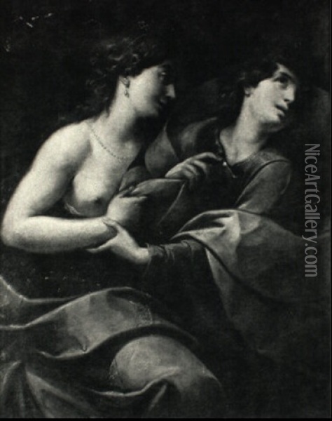 Joseph And Potiphar's Wife Oil Painting - Ercole Procaccini the Younger