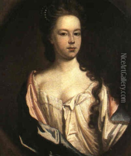 Portrait Of A Lady Oil Painting - John van der Vaart