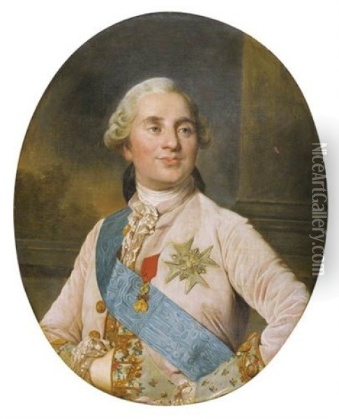 Portrait De Louis Xvi En Buste Oil Painting - Joseph-Siffred Duplessis