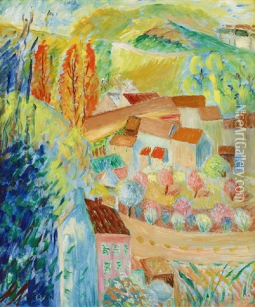 Blommande Frukttrad, Frankrike Oil Painting - Sigrid (Maria) Hjerten