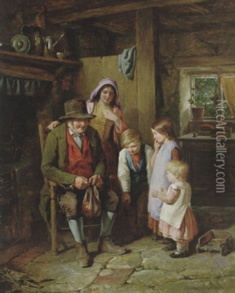 The Welcome Visitor Oil Painting - James Hardy Jr.