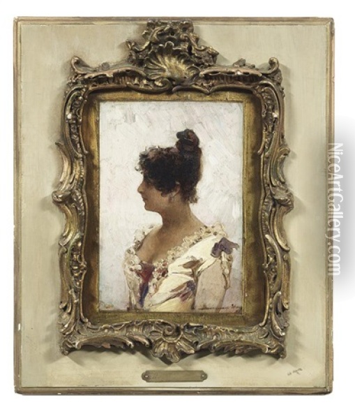 Portrait Of A Beauty Oil Painting - Bernardo Hay