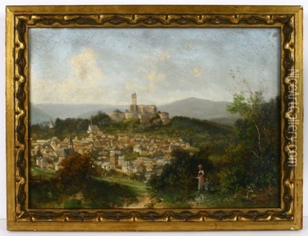 Blick Auf Konigstein Oil Painting - Alfred K.J.O. von Schoenberger